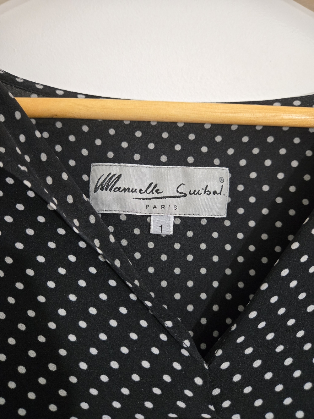 Manuelle Guibal 100% Silk Polka Dot Oversized Dress Paris Luxury - Picture 8 of 9
